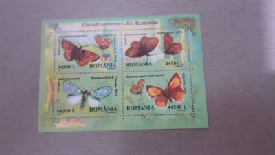 LP 1591-FLUTURI ENDEMICI-BLOC MNH foto
