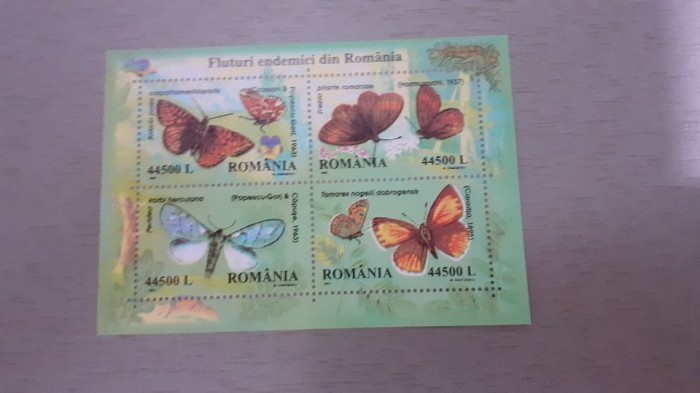 LP 1591-FLUTURI ENDEMICI-BLOC MNH