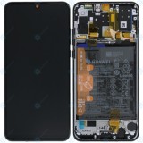 Huawei P30 Lite New Edition (MAR-L21BX) Capac frontal al modulului de afișare + LCD + digitizer + baterie (VERSIUNEA CAMERA FRONTALĂ 32MP) negru miezu