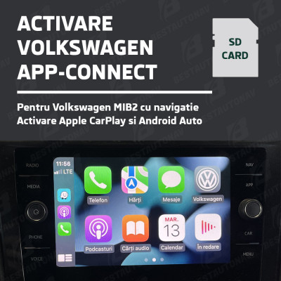 Activare App-Connect Apple CarPlay Android Auto Volkswagen Tiguan AD (2016-2019) foto