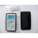 Husa Silicon S-Line Neagra pentru Nokia Lumia 820 - Protectie Premium Antishock