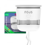 Senzor de Fum Smart Nous E8, Zigbee 3.0, Alarmă Sonoră &amp; Luminoasă, Compatibil Alexa/Google Assistant, Baterie Long Life, Control App