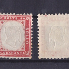 Italy 1862 Definitives King Viktor Emanuel II Mi.11 40C carmine MNG AM.453