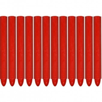 Set 12 creioane cerate , rosu, 120x12mm