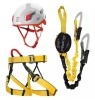 Set Via Ferrata Phario Palm cu Casca Penta Alb - Rosu