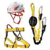 Set Via Ferrata Phario Palm cu Casca Penta Alb - Rosu