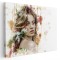 Tablou canvas portret femeie cu flori multicolor 1208 Tablou canvas pe panza CU RAMA 20x30 cm