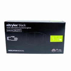 Cutie 100 buc Manusi Unica Folosinta din Nitril - Negre, Marimea S