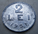 7.955 ROMANIA RPR 2 LEI 1951, Aluminiu