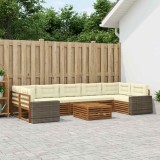 vidaXL Set de canapele de exterior 8 pcs Natural și Crem 3383158