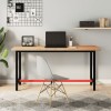 VidaXL Banc de lucru 150x55x81,5 cm, lemn masiv de fag și metal