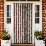 Perdea Insecte Chenille vidaXL, 100x200 cm, Bej/Maro, Protectie Tantiari, Usor de Curatat, Izolare Termica, Silentioasa