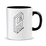 Cana personalizata cu mesaje pentru programatori, Ador JavaScript