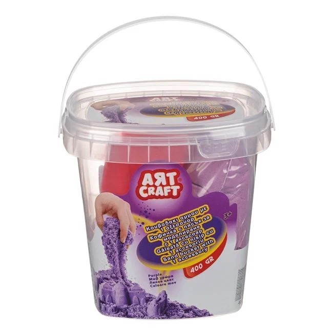 Nisip Creativ in Galeata Mov &amp; Lopatica 400g