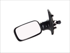 Oglinda exterioara Fiat Punto I (176) 10.1993-09.1999 partea stanga Best Auto Vest crom plana carcasa neagra reglare manuala prin cablu fara incalzir