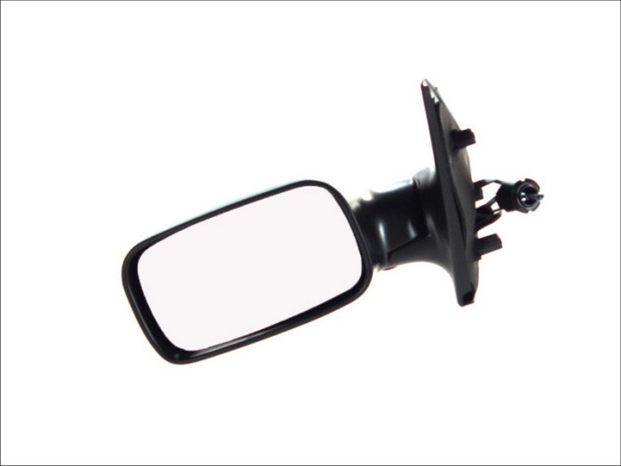 Oglinda exterioara Fiat Punto I (176) 10.1993-09.1999 partea stanga Best Auto Vest crom plana carcasa neagra reglare manuala prin cablu fara incalzir