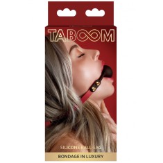 Calus din piele rosie cu bila de silicon#