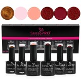 Cumpara ieftin Set 6 Oje Semipermanente 10ml SensoPRO Milano, Cherry Cherry Lady