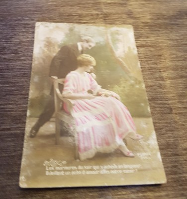 Cuplu elegant &amp;icirc;n grădină .1917 foto