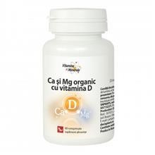 Calciu si Magneziu Organic cu Vitamina D Dacia Plant 60cpr Cod: 24141 foto