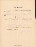 A420 Invitație, 1901, jubileu Asociațiunea Funebrală Timișoara, &icirc;n limba germană