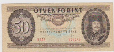 50 FORINT 10 IANUARIE 1989/F foto