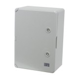 Cumpara ieftin Cutie distributie IP65 din ABS gri, usa mata, placa metalica, 250x350x150 mm PP3002