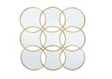 Cumpara ieftin Oglinda perete rama metal auriu Hanima 88,5x2,5x88,5h