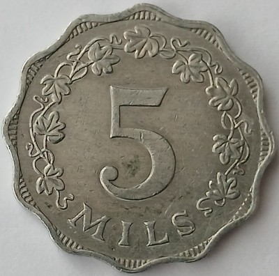 Malta, 5 Mils 1972 foto
