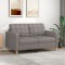 Gossi canapea cu 2 locuri, gri taupe, 140 cm, material textil