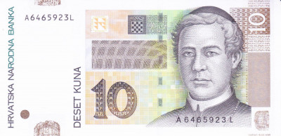 Bancnota Croatia 10 Kuna 2001 - P38a aUNC foto