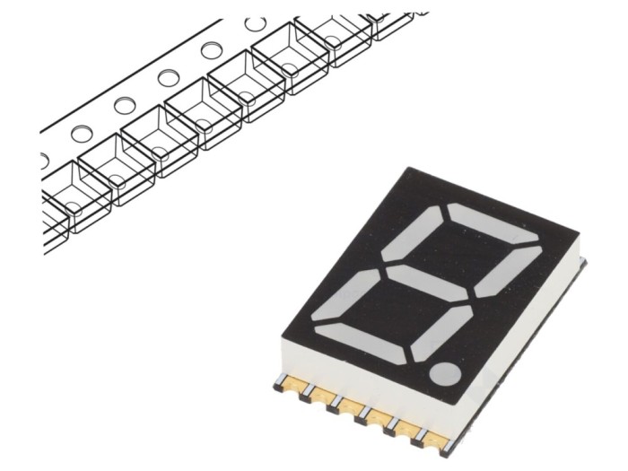 Afişaj LED 7 segmente RGB catod