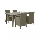 Cumpara ieftin Set de mobilier de grădină Futura 4+1 &icirc;n culoarea cappuccino