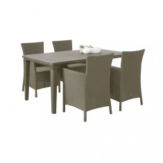 Set de mobilier de grădină Futura 4+1 &icirc;n culoarea cappuccino