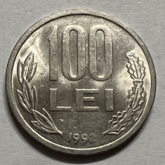 100 Lei 1992 Romania, UNC, varianta "99" cu codita dreapta