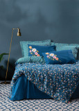Cumpara ieftin Lenjerie de pat pentru o persoana, 3 piese, 160x220 cm, 100% bumbac ranforce, Cotton Box, Freya, albastru inchis