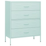 Cumpara ieftin Comoda cu sertare, verde menta, 80x35x101,5 cm, otel