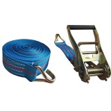 Chinga ancorare cu clichet, flippy, 10 m lungime, 5 cm latime, albastru
