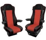 Cumpara ieftin Set huse din piele ecologica pentru MERCEDES ACTROS MP4 (2015-2021) Rosu Negru