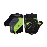 Manusi ciclism adulti, Leoshi D-Grip, cu gel, marime M, culoare negru/verde/gri Cod:LSL3464