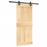 Cumpara ieftin Usa glisanta cu set feronerie, 90x210 cm, lemn masiv de pin