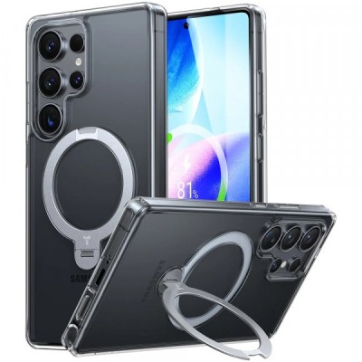 Husa MagSafe pentru Samsung Galaxy S25 Ultra S938, Torras, Ostand Spin, Transparenta foto