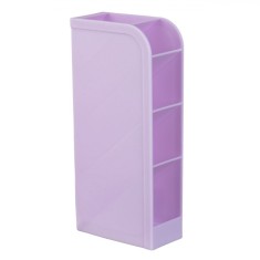 Suport Pixuri Compartimentat, 4 Compartimente, Culoare Lila, Dimensiuni 9x4.5x20.5cm, Plastic