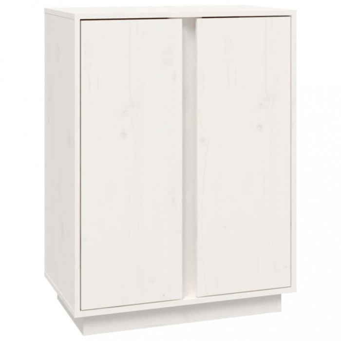 Servanta, alb, 60x35x80 cm, lemn masiv de pin