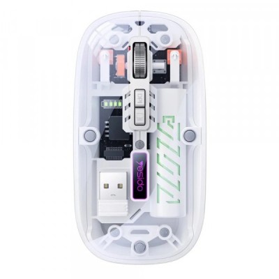 Mouse Wireless Yesido KB29, 800DPI - 1600DPI, BT / Wi-Fi, Alb foto
