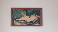 goblen _ femeie nud intinsa in fa?a unei oglinzi foto