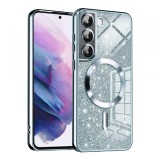 Husa MagSafe pentru Samsung Galaxy S21 FE 5G G990, Techsuit, Luxury Glitter, Bleu