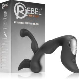 REBEL Prostate stimulator dop anal vibrator Black 14.6 cm
