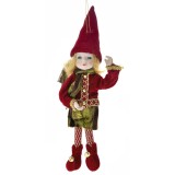 Cumpara ieftin Elf Girl Burgundy Green 30 cm