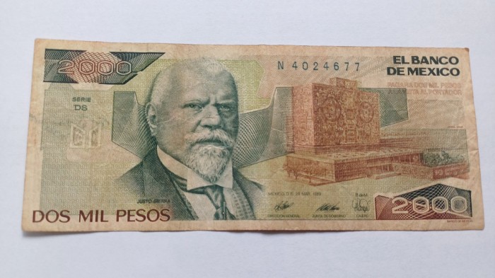 Mexic-2000 Pesos 1989